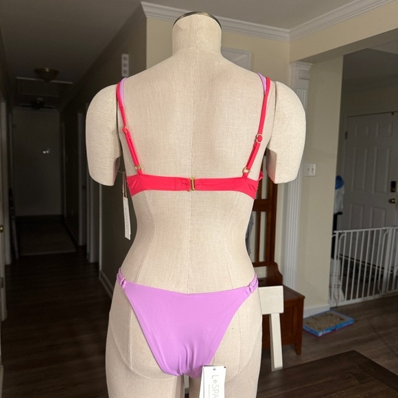 L*Space Colorblock Bikini Set - Zendaya Top & Wilder Bottom - Size M - Picture 2 of 8